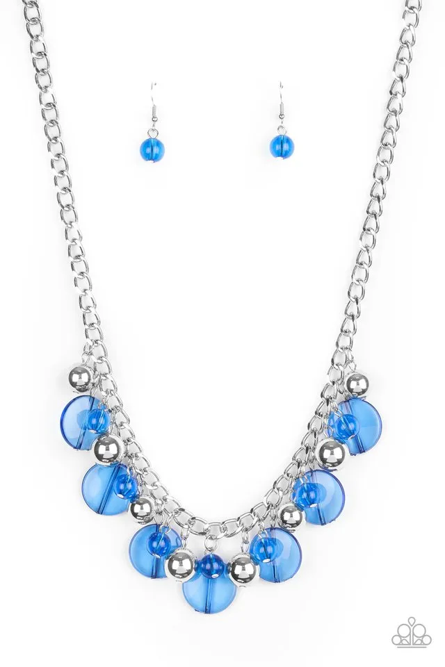 Paparazzi Necklace ~ Gossip Glam - Blue