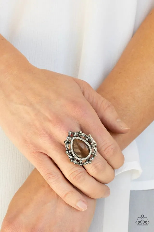 Paparazzi Ring ~ Iridescently Icy - Brown