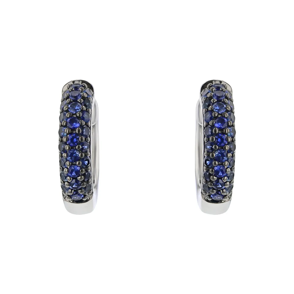 Petite Hoop Earrings with Sapphires