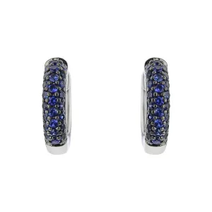 Petite Hoop Earrings with Sapphires