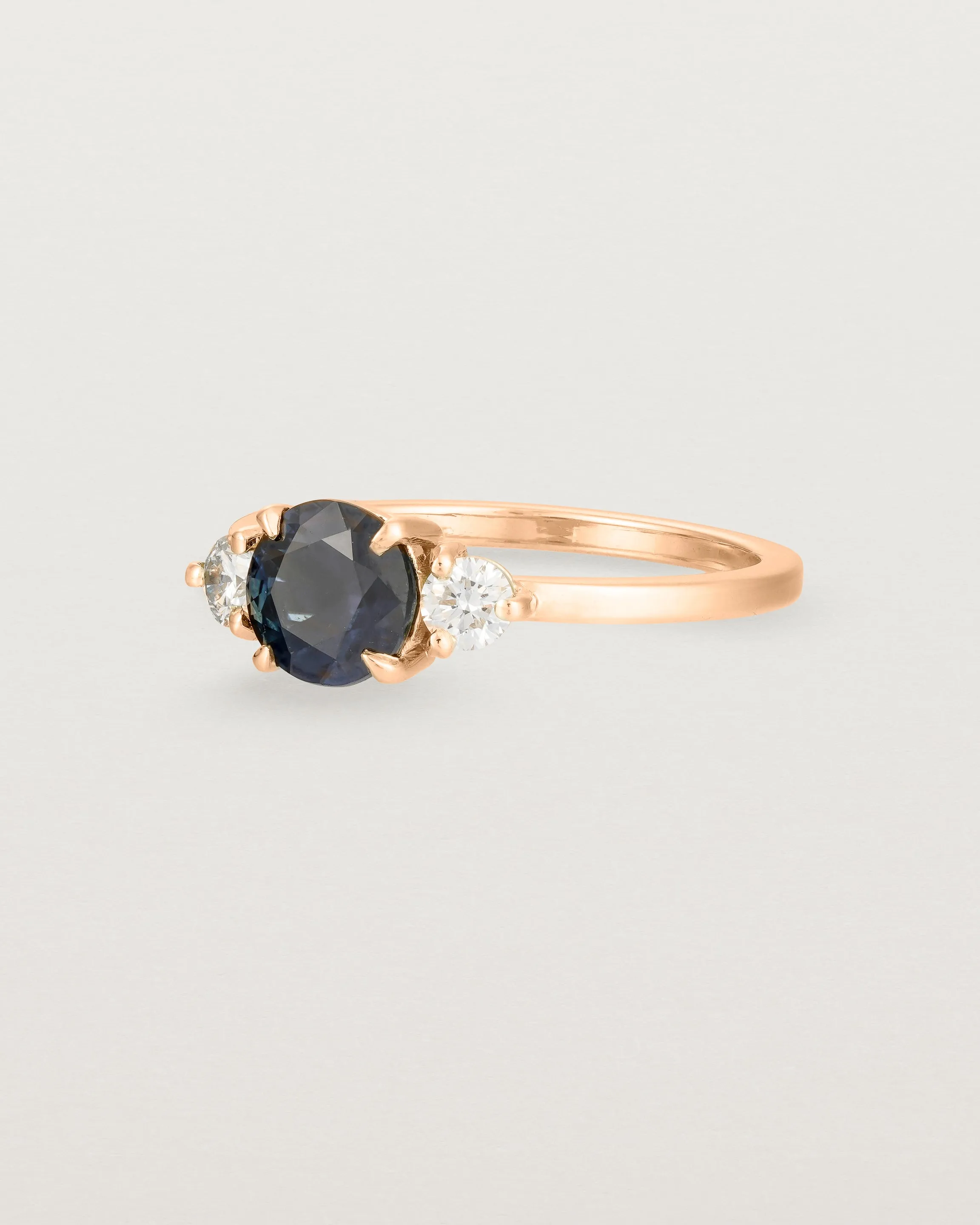 Petite Una Round Trio Ring | Australian Sapphire & Diamonds