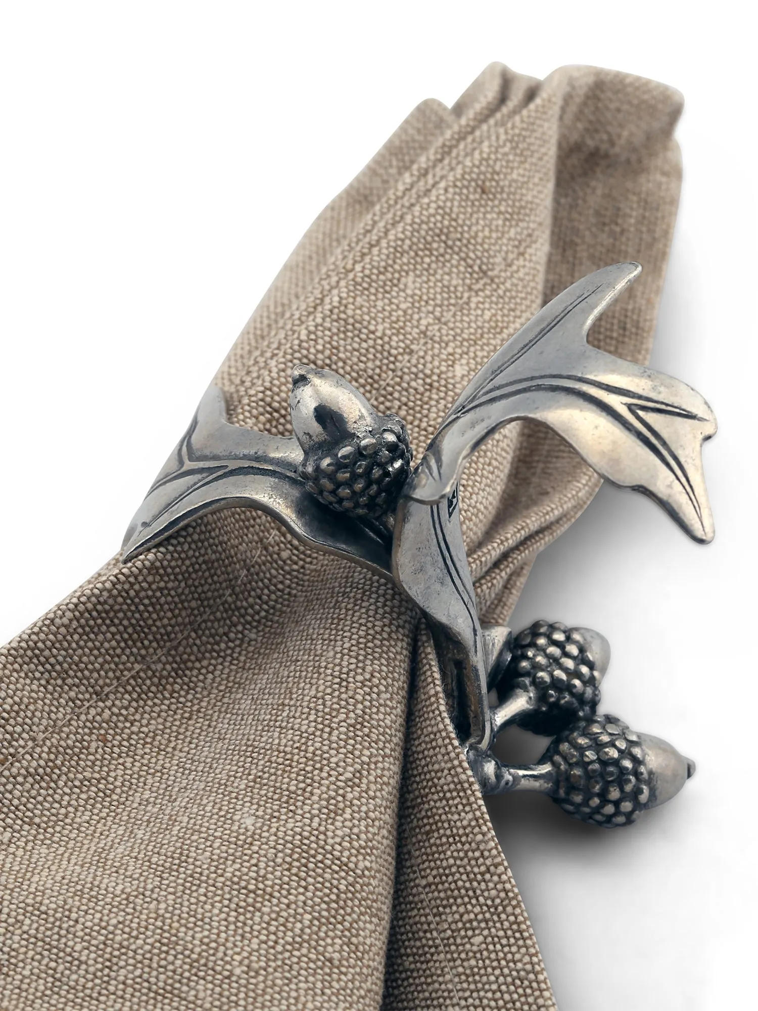 Pewter Acorn & Oak Leaf Napkin Ring