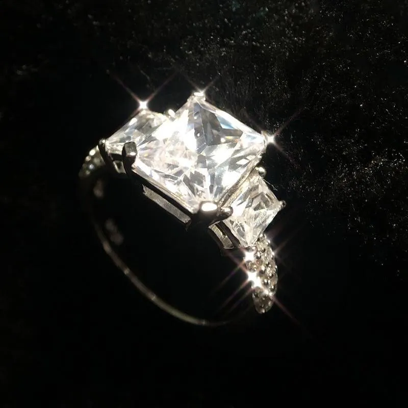 Princess Cut Three Stone Ring