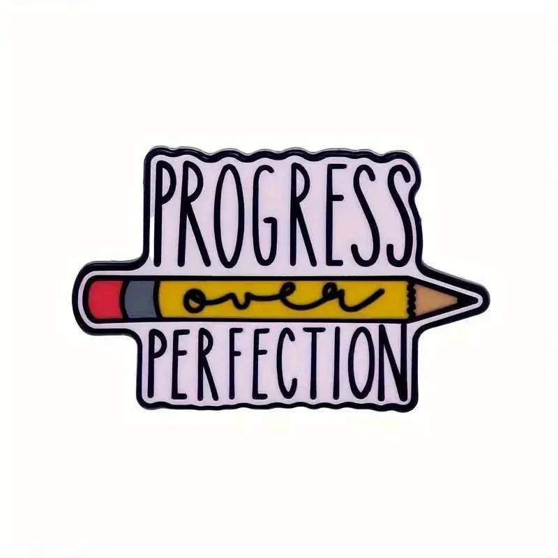 "Progress over Perfection" Enamel Pin Badge