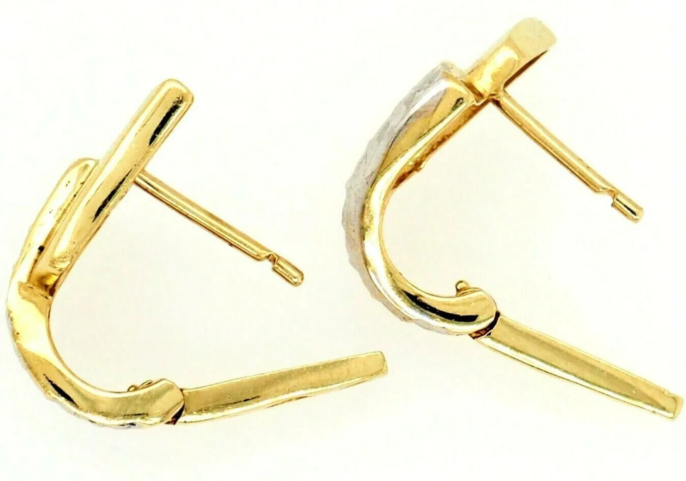 "Radiant Romance: 10ct Yellow & White Gold Earrings - Valentine's Day Special!"