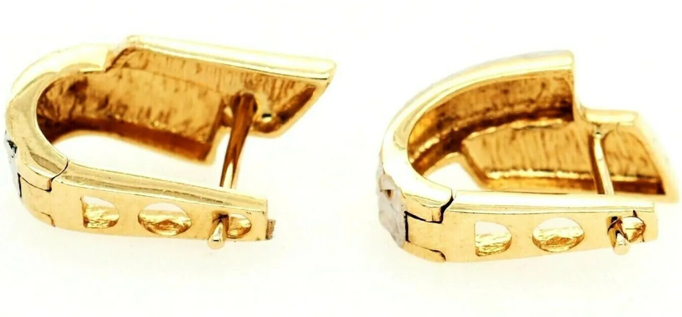 "Radiant Romance: 10ct Yellow & White Gold Earrings - Valentine's Day Special!"