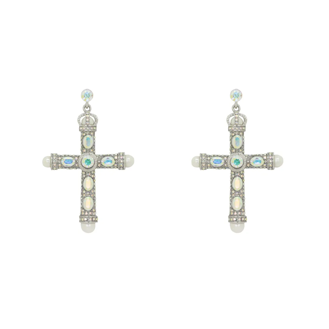 Regal Cross Earrings