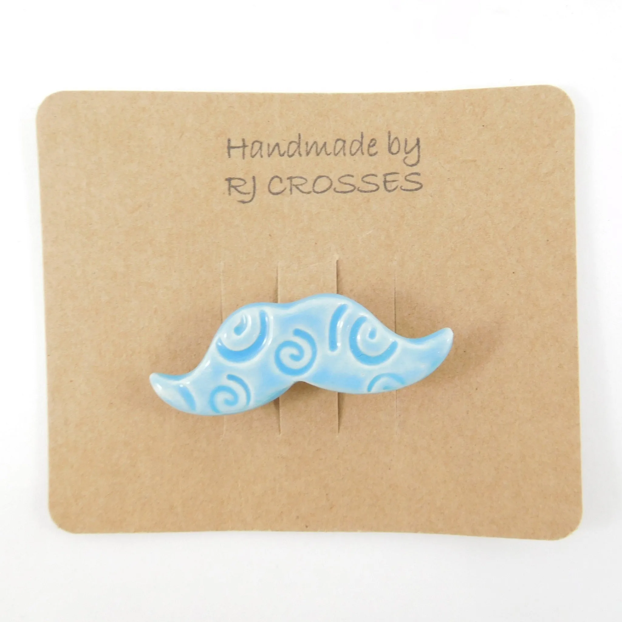 RJ Crosses Brooches - Moustache & Bow ties*