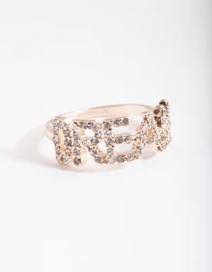 Rose Gold Diamante Dream Ring