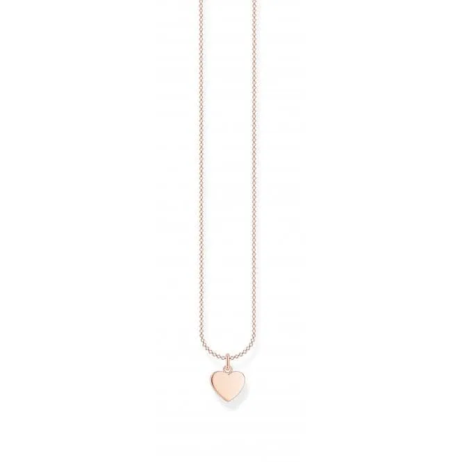 Rose Gold Heart Necklace 45cm KE2048-415-40-L45v