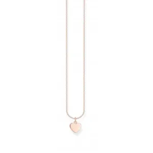 Rose Gold Heart Necklace 45cm KE2048-415-40-L45v