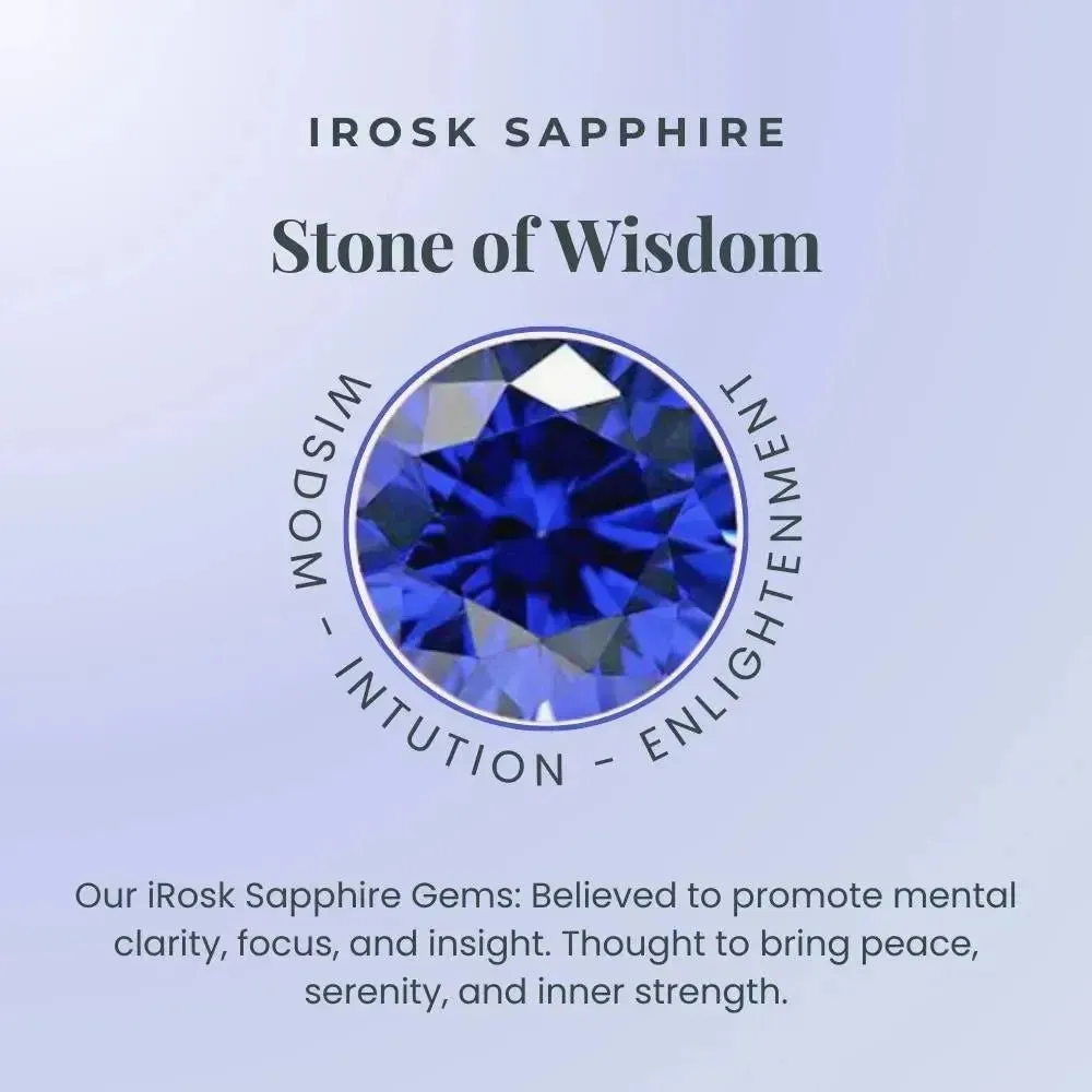 Sapphire Teardrop Necklace in Sterling Silver - Irosk®