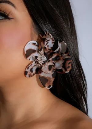 Savanna Bloom Earrings Brown