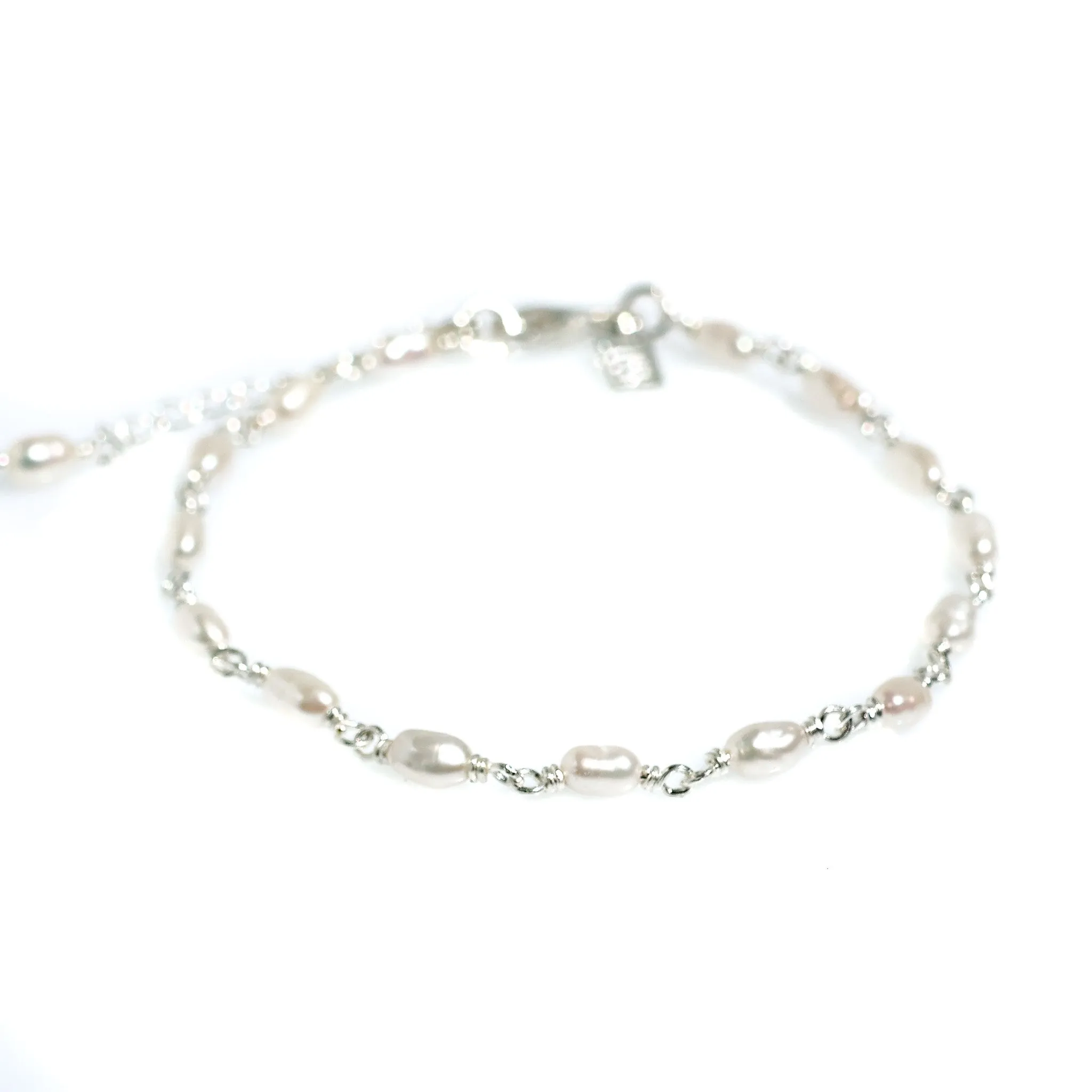 Seaside Bliss Pearl Bracelet Silver