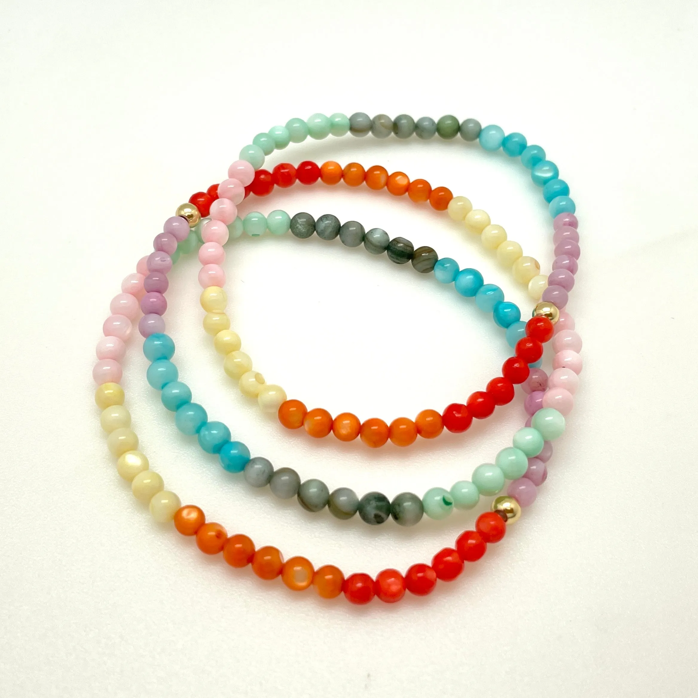 Shell stretchy bracelet set