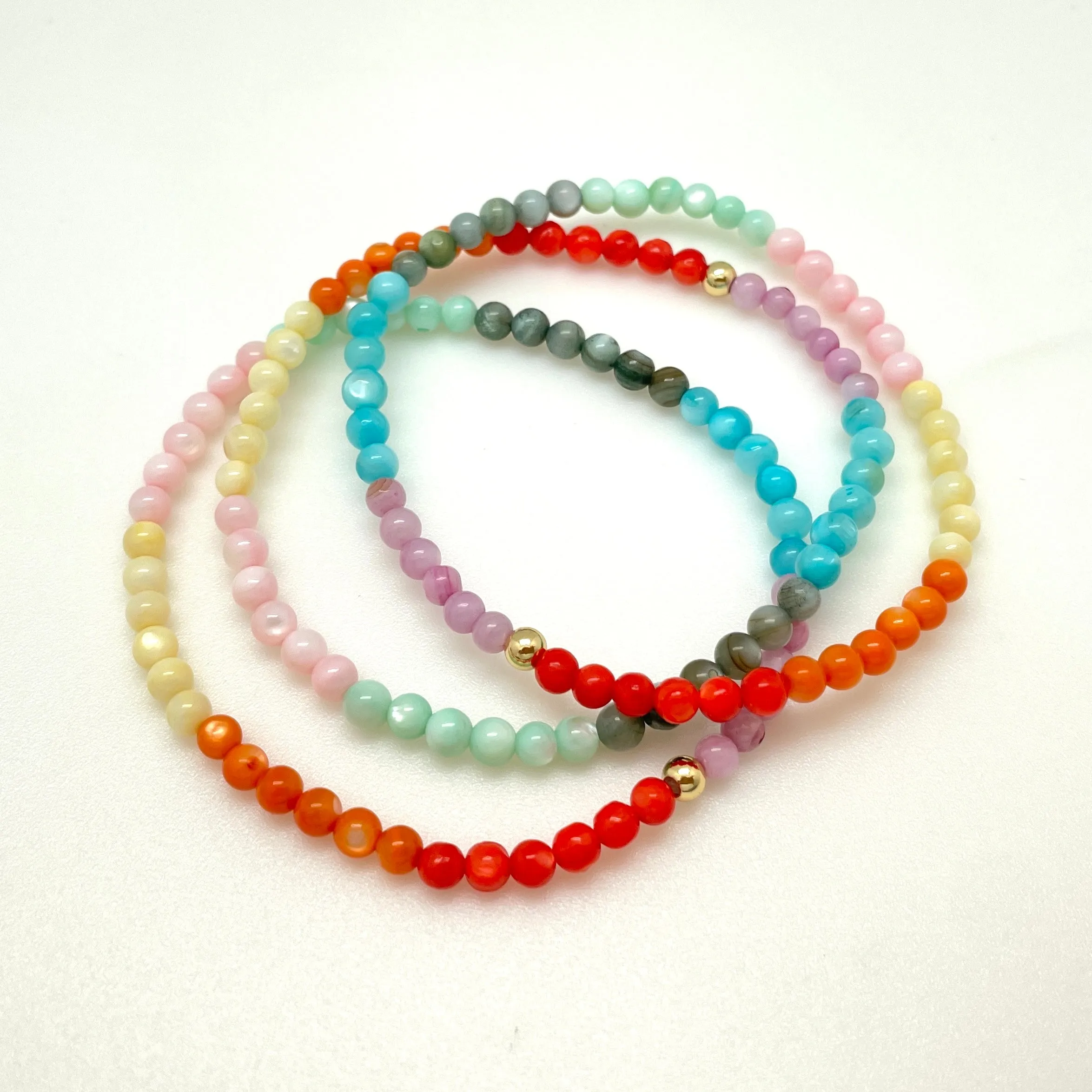 Shell stretchy bracelet set