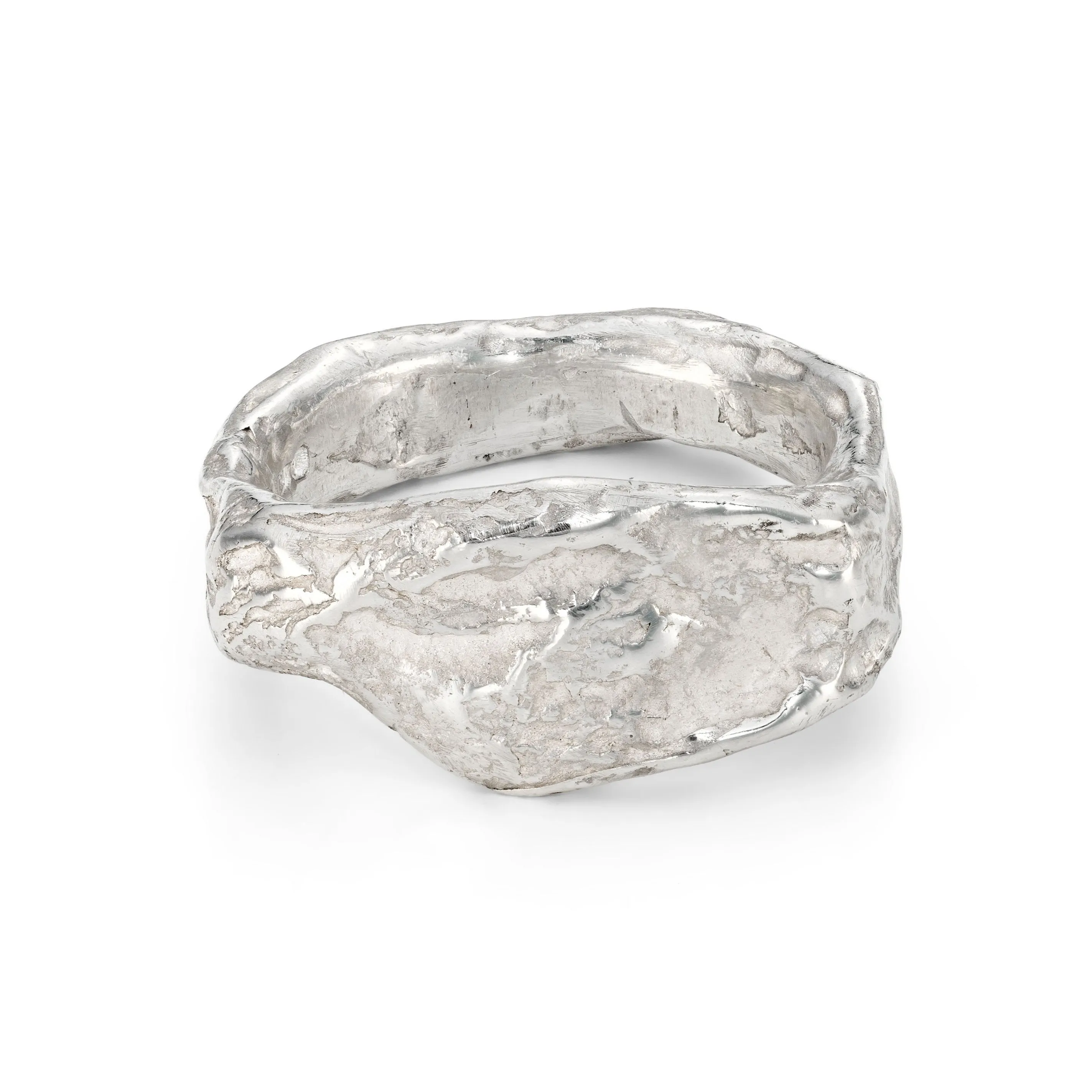 Signet Rock Ring Silver