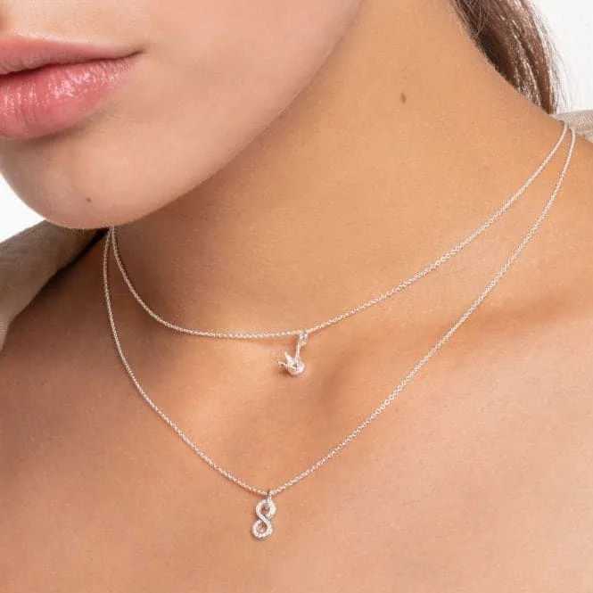 Silver Infinity Necklace 45cm KE2067-051-14-L45v