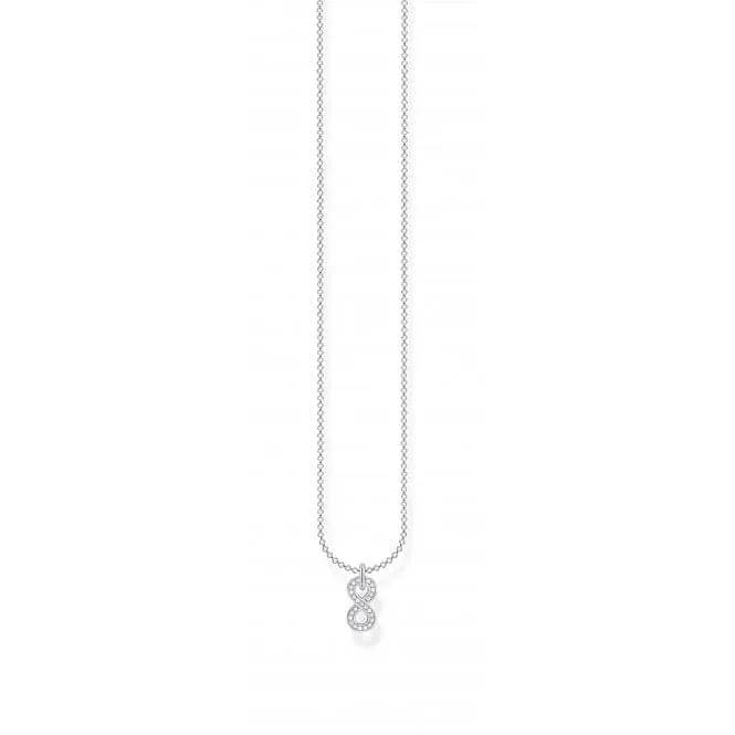 Silver Infinity Necklace 45cm KE2067-051-14-L45v