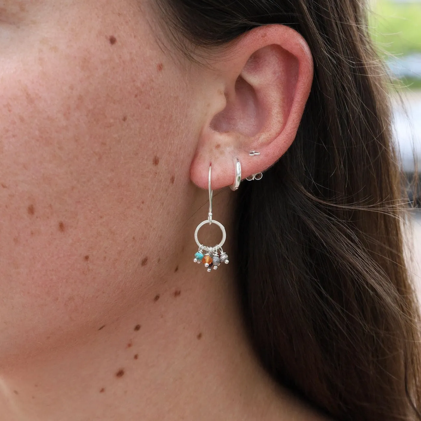 Silver Jill's Earrings in Multi