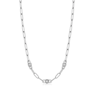 Spaced Out - Silver Orb Link Chunky Chain Necklace