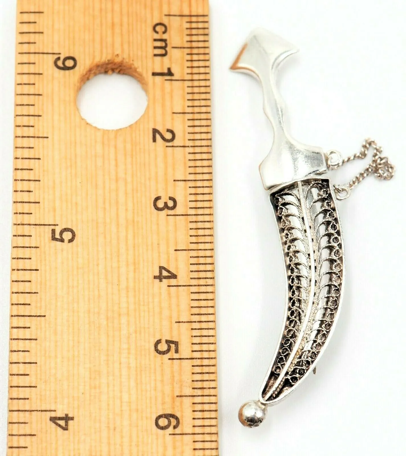 Sterling Silver Dagger & Sheath Brooch