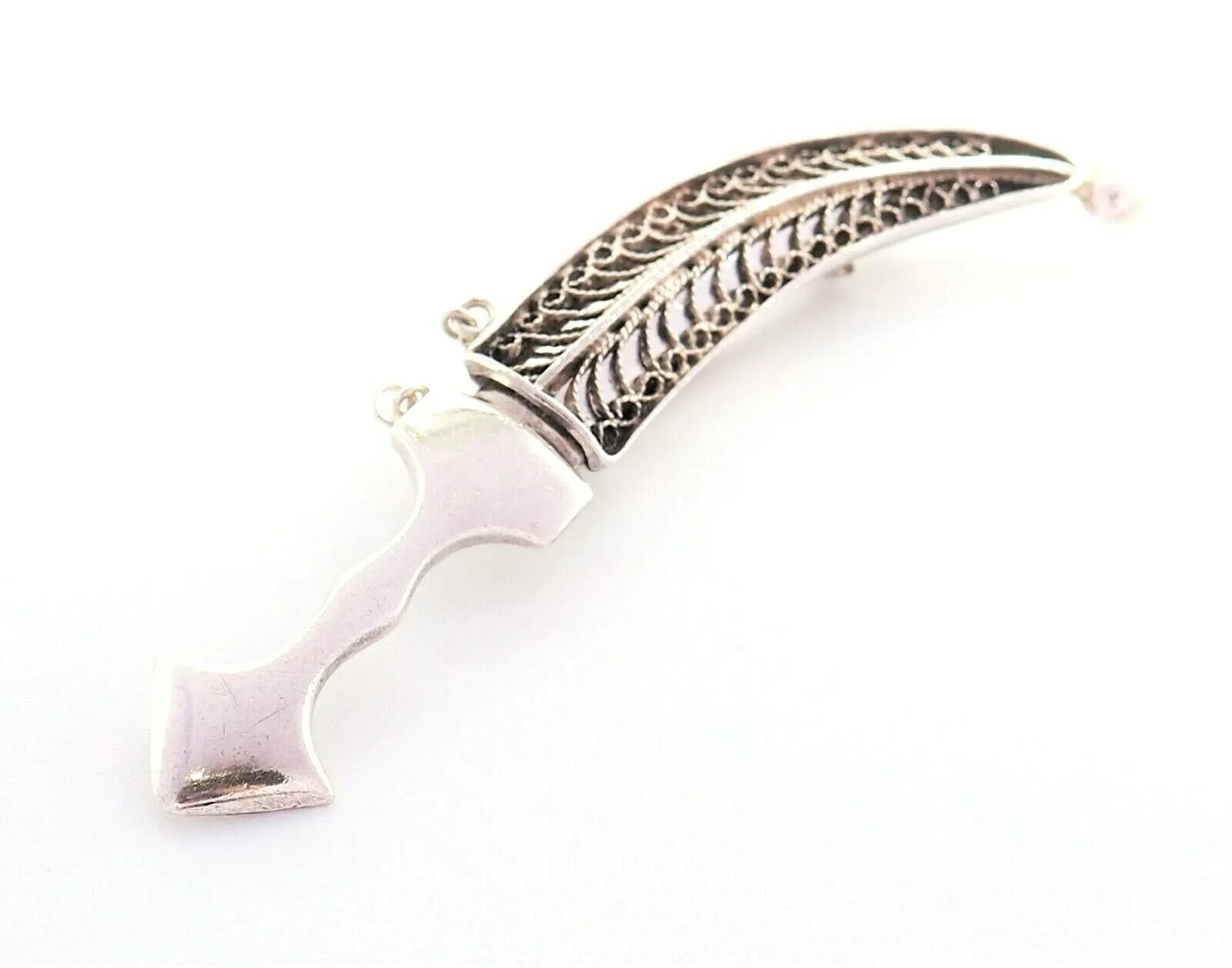 Sterling Silver Dagger & Sheath Brooch