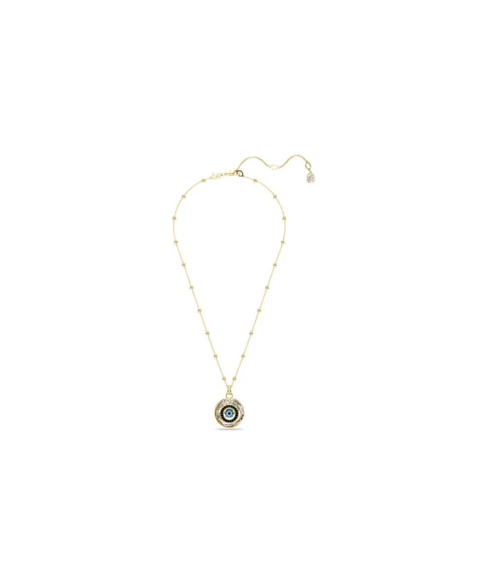 SWAROVSKI SYMBOLICA PENDANT,EVIL EYE, MEDIUM, MULTICOLORED, GOLD-TONE PLATED