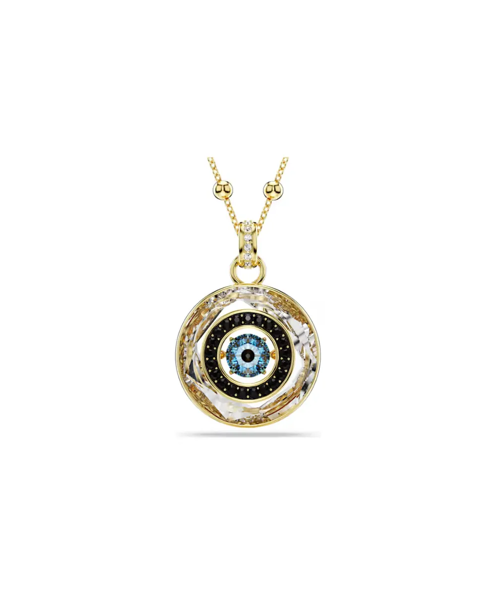 SWAROVSKI SYMBOLICA PENDANT,EVIL EYE, MEDIUM, MULTICOLORED, GOLD-TONE PLATED