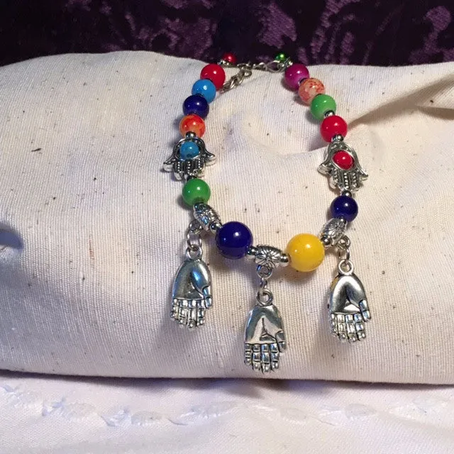 Tibet and Nepal/ bracelet with three little hands