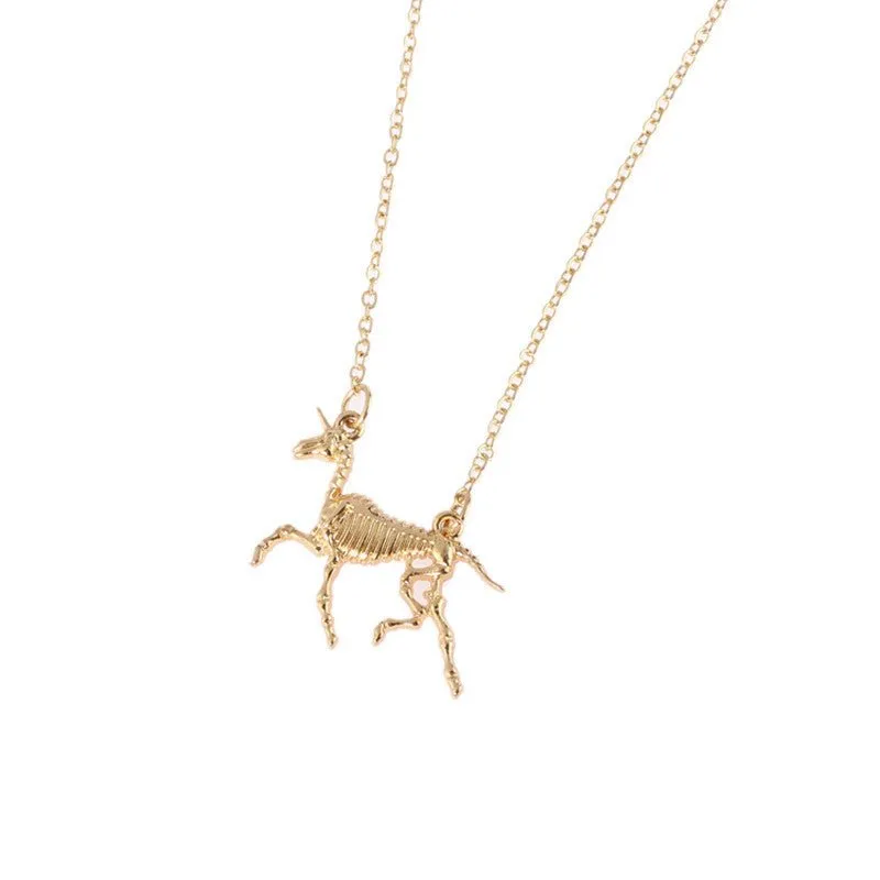 Unicorns Are Real Fossil Necklace in Gold or Silver in a Gift Box