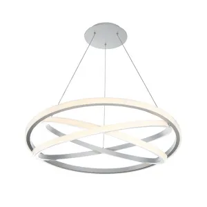 Veloce 38 in. LED Chandelier Silver Finish