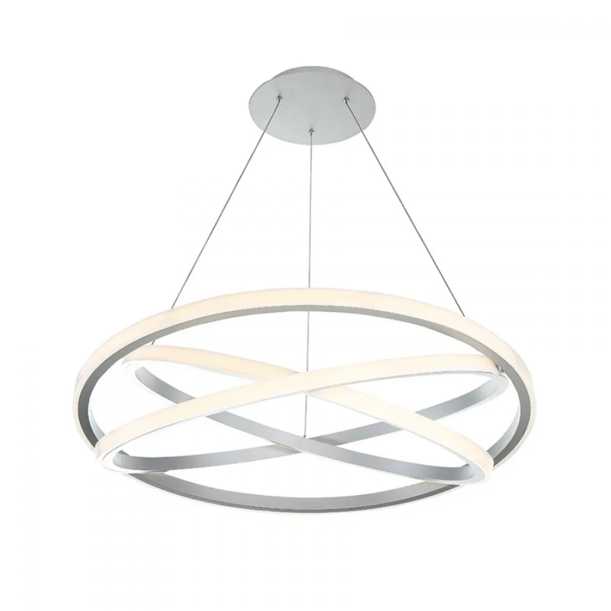 Veloce 38 in. LED Chandelier Silver Finish