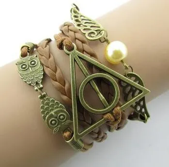 Vintage Fashion Women Jewelry Leather Multilayer Bracelets Jewellery