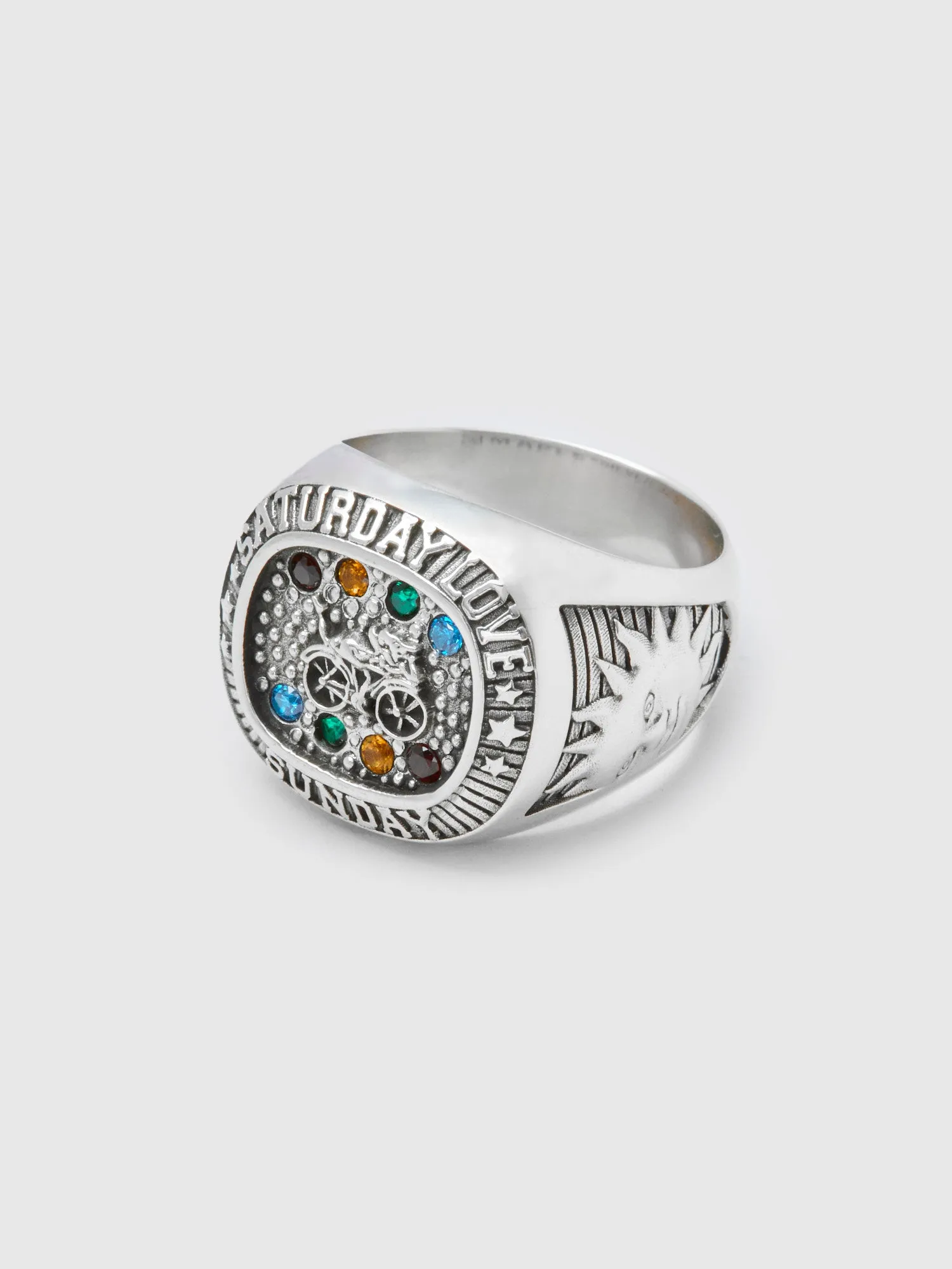 Weekend Champion Ring in Silver/Topaz