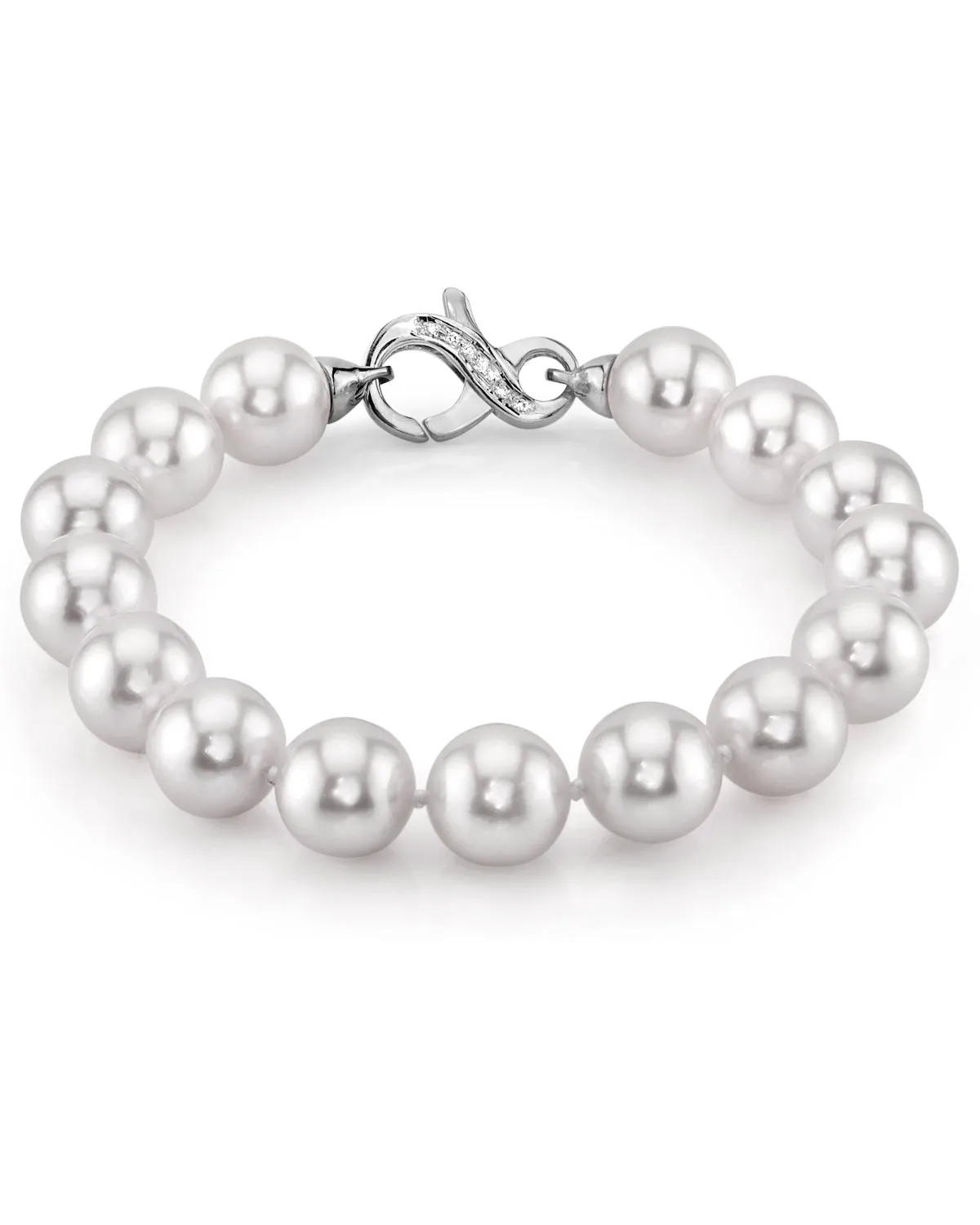 White South Sea Pearl Bracelet, 10.0-11.0mm - AAA/AAAA Quality