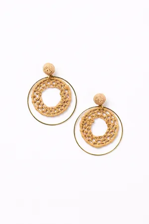 Woven Halo Hoops in Natural